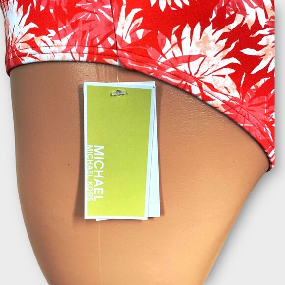 NWT Michael Kors Women's Tropical Print Bikini Bottom Sangria, Size Large - Picture 4 of 8